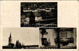 1943 Szalacs, Salacea; látkép, templom, belső / general view, church, interior (gyűrődés / crease)