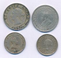 Jamaica 1882. 1f Cu-Ni "Viktória" + 1888. 1/2p Cu-Ni "Viktória" + 1905. 1f Cu-Ni "V. György" + 1905. 1/2p Cu-Ni "V. György" T:VF,F patina Jamaica 1882. Farthing Cu-Ni "Victoria" + 1888. 1/2 Penny Cu-Ni "Victoria" + 1905. Farthing Cu-Ni "George V" + 1905. 1/2 Penny Cu-Ni "George V" T:VF,F patina