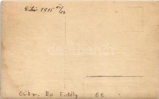 1915 Ditró, Gyergyóditró, Gyó-Ditró, Ditrau; osztrák-magyar katonák hölgyekkel télen karácsony körny...