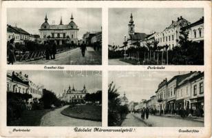 Máramarossziget, Sighetu Marmatiei; Erzsébet főtér, Park / main square, park (EK)