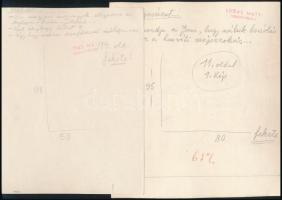 Szegő Gizi (1902-1985): 10 db karikatúra. Vegyes technika, papír, jelzett,egy kivételével mindegyik ...