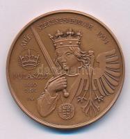 Fritz Mihály (1947-) 1994. "MÉE Székesfehérvár 1994, I. Ulászló 1440-1444. / V. László 1444-1457." kétoldalas bronz emlékérem (42,5mm) T:AU patina Adamo SF24