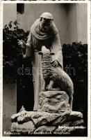 1941 Kolozsvár, Cluj; Műemlékek a XV-ik századból, Ferencrendiek tempoma, Bárányos szobor / Franciscan church, statue