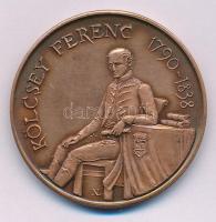 Nagy Lajos (1949-) 1988. "Kölcsey Ferenc 1790-1838 / Szatmárcseke 1838-1988" kétoldalas bronz emlékérem (42,5mm) T:AU patina Adamo NH10