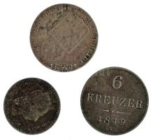 Ausztria 1849A 6kr Ag (2x) + 1859A 5kr Ag "Ferenc József" T:F patina Austria 1849A 6 Kreuzer Ag (2x) + 1859A 6 Kreuzer Ag "Franz Joseph" C:F patina