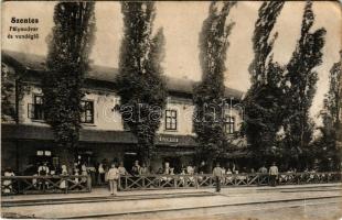 Szentes, pályaudvar és vendéglő, vasútállomás, étterem (fl)