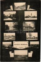 1913 Gödöllő, mozaiklap vasútállomással (EK)