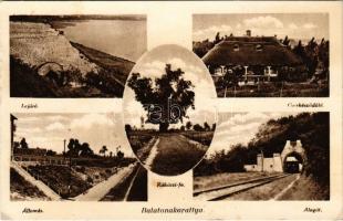 1937 Balatonakarattya, lejáró, Cserkészüdülő, vasútállomás, vasúti alagút, Rákóczi-fa (EK)