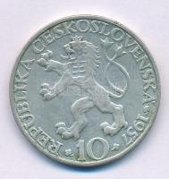Csehszlovákia 1957. 10K Ag "A Műszaki Egyetem 250. évfordulója - Ch. J. Willenberg" T:AU Czechoslovakia 1957. 10 Korun Ag "250th Anniversary - Techincal College - Ch. J. Willenberg" C:AU Krause KM#47