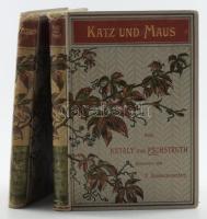 Nataly von Eschstruth 2 kötete: Nachtschatten.; Katz und Maus. Leipzig, é.n., Paul List, 284 p.; 292 p. Német nyelven. Kiadói aranyozott, festett egészvászon-kötés, kissé kopott borítóval, kissé sérült gerinccel, helyenként kissé foltos lapokkal.