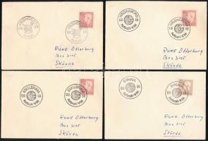 Svédország 1958 A labdarugó világbajnokság mérkőzéseinek különféle alkalmi bélyegzései 35 db borítékon