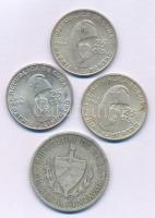 Kuba 1915. 40c Ag + 1953. 25c Ag "Jose Marti születésének 100. évfordulója" (3x) T:XF,VF p...