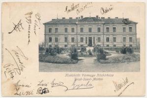 1910 Dicsőszentmárton, Tarnaveni, Diciosanmartin; Kis-Küküllő vármegye kórháza. Jeremiás Áron kiadása / Kis-Küküllő County (Comitatul Tarnava-Mica) hospital (fl)
