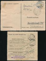 1955 Csomagszállító 5.20 helyett 5Ft bérmentesítéssel, hozzá Díjhiányjelentés, melyen a hiányzó 20f ...