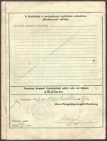 1943 Az Országos Mozgóképvizsgáló Bizottság által kiállított engedélyokirat a Zenélő malom c. film e...