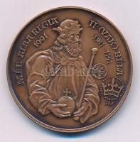 Fritz Mihály (1947-) / Szabó Géza (1939-) 1991. "MÉE Székesfehérvár - II. Vak Béla 1131-1141 - II. Géza" kétoldalas bronz emlékérem (42,5mm) T:AU patina Adamo SF16
