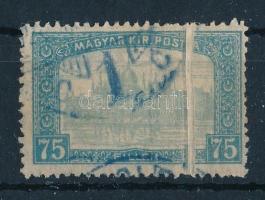 1916 Parlament 75f széles papírránccal