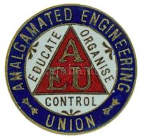 Nagy-Britannia 1930 k. "Amalgamated Engineering Union (Egyesített Mérnöki Unió)" zománcozott bronz gomblyukjelvény "Thomas Fattorini Birmingham" gyártói jelzéssel (23mm) T:AU Great Britain cca. 1930. "Amalgamated Engineering Union" enamelled bronze buttonhole badge with "Thomas Fattorini Birmingham" maker's mark (23mm) C:AU
