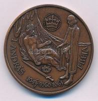 Fritz Mihály (1947-)1997. "MÉE Székesfehérvár - I. András és I. Béla" kétoldalas bronz eml...