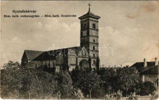 1912 Gyulafehérvár, Karlsburg, Alba Iulia; Római katolikus székesegyház. Schäser Ferenc kiadása / Röm-kath. Domkirche / Roman Catholic cathedral (EK)