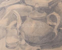 Nagy Oszkár (1883-1965): Csendélet könyvvel és kancsóval, 30x38 cm
üvegezett fakeretben,