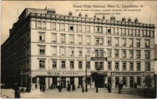 Wien, Vienna, Bécs; Ferdinand Kasznár's Grand Hotel National. Taborstraße 18. / hotel (creases)