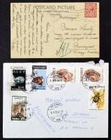 80 db külföldi küldemény, közte sok modern az 1990-2000-es évekből, légiek is