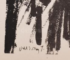 Vaszary János (1867-1939): Kávéházi jelenet, Cinkográfia, papír, jelzett a nyomaton, üvegezett keret...