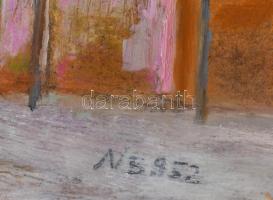 NB jelzéssel: Nagybányai református templom. Olaj, farost, 50x40 cm