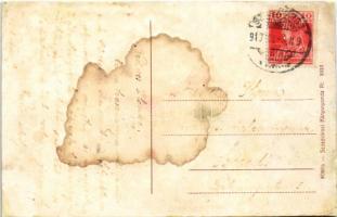 1918 Szászváros, Broos, Orastie; Gyalogsági laktanya. Szászvárosi Könyvnyomda Rt. kiadása / Städtisc...