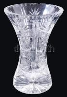 Kristály váza és kosár alakú kínáló, m: 15-21 cm