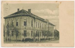 1925 Nagyszentmiklós, Sannicolau Mare; Állami elemi iskola / Scoala primara de stat / Staatsvolksschule / elementary school (ázott sarkak / wet corners)