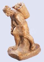 Rápolthy Lajos (1880 -1954): Halárus. 1925. Festett gipsz, jelzett, kis sérüléssel, m: 33 cm