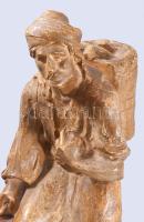 Rápolthy Lajos (1880 -1954): Halárus. 1925. Festett gipsz, jelzett, kis sérüléssel, m: 33 cm