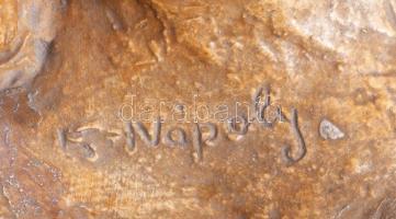 Rápolthy Lajos (1880 -1954): Halárus. 1925. Festett gipsz, jelzett, kis sérüléssel, m: 33 cm