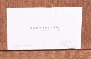 Nagy István: Festett és vésett kinyitható házioltár, 68x48 cm