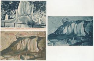 Dobsina, Dobschau - 5 db RÉGI képeslap: Jégbarlang / 5 pre-1945 postcards: ice cave