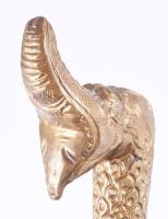 Indiai réz sétabot, gazdag díszítéssel, h: 90 cm