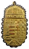 Bronz magyar címer, 25x13 cm