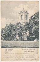 1909 Lovrin, Római katolikus templom. Gilsdorf György kiadása / Kath. Kirche / Catholic church (EB)