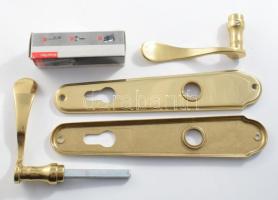 Réz kilincs szett, zárral, használatlan.