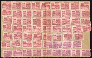 1946 Számla 67 db számlailleték bélyeggel