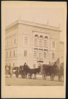 cca 1900 Lovaskocsi Triesztben, keményhátú fotó hátoldalon feliratozva, 16,5×10,5 cm