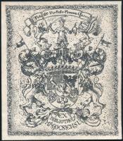 ca 1930 Rónay Kazimir, Kázmér (1883-?): Ex libris Bibliotheca Magocsiensi, klisé 7x8 cm