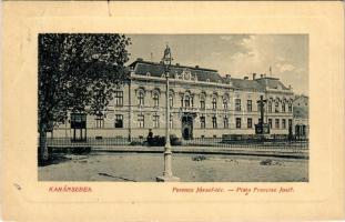 1913 Karánsebes, Caransebes; Ferenc József tér. W.L. Bp. 5487. / Piata Francise Josif / square (EB)