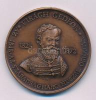 Bognár György (1944-) DN "Virágh Gedeon 1825-1872 - Az 1848-as Szabadságharc huszár őrnagya / Virágh Kúria - Kiskunsági Nemzeti Park Múzeuma - Kunszentmiklós" kétoldalas bronz emlékérem (42,5mm) T:AU patina