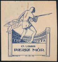 1923 Révész Kornél (1885-1944) Ex libris Reisz Mór klisé 6x6 cm