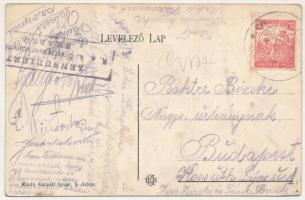 1917 Árkos, Sepsiárkos, Arcus; Községháza, Sepsi-Árkosi Takarékpénztár. Kárpáti Ignác kiadása / town...