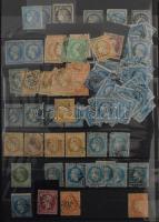 Franciaország forgalmi rendező az elején klasszikusokkal több/ sok példányban, több ezer bélyeg, hozzá kevés modern és pár nagyon friss postatiszta, tömött 20 lapos közepes berakóban