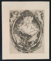 Prihoda István (1891-1965) Szamek Emilék könyve, papír, jelzett a nyomaton 9x7 cm